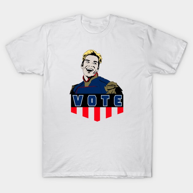 Vote Homelander T-Shirt by Malakian Art